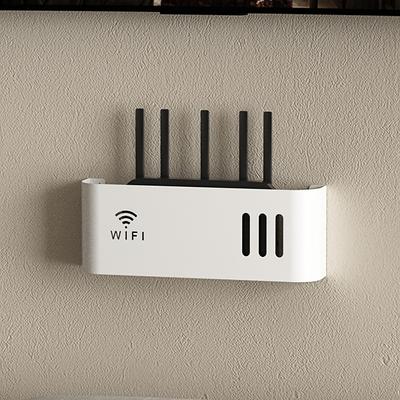 Пластиковый ящик для хранения 1 шт. WIFI-роутера, настенный, без сверления, подходит для стен и рабочих столов