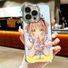 Мягкий чехол для телефона с аниме CardCaptor Sakura для iPhone 15 16 17 Air 14 Pro Max 16E Plus 13 12 Mini, с покрытием, противоударный Fundas