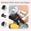 1/2 шт. Молния из смолы №5 15-80 см Открытый/Закрытый конец Автоматическая блокировка Молнии Радужные зубцы Молния Сумка Пальто Наборы для ремонта Молнии Швейные принадлежности