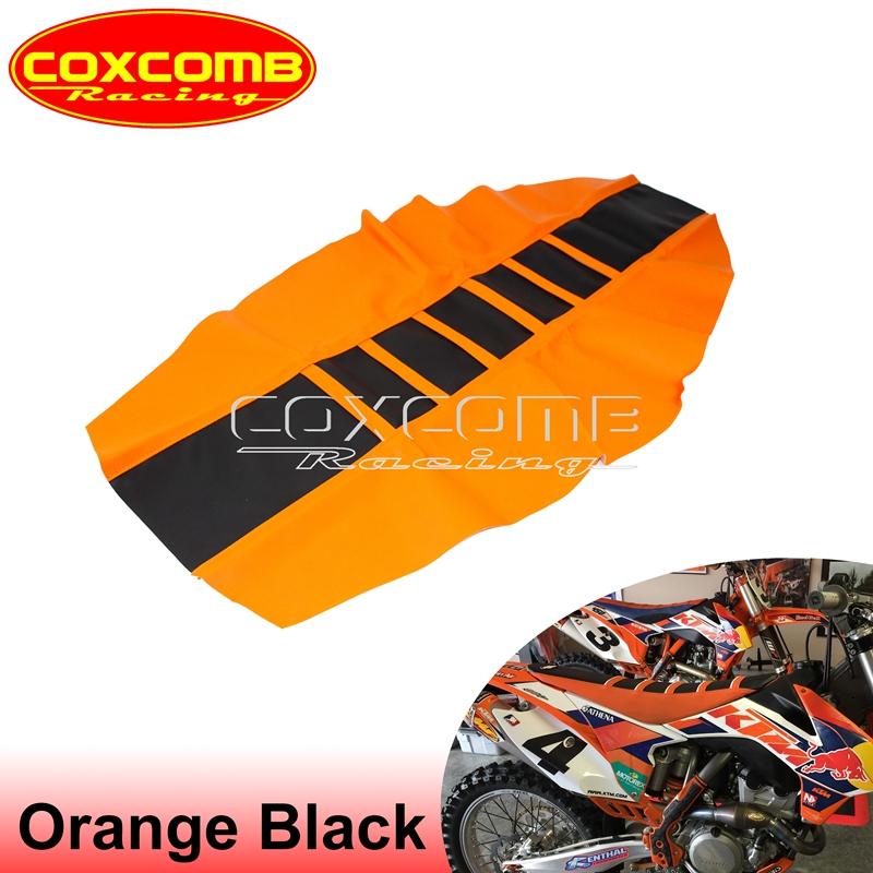 Custom MX Seat Cover Ribbed Motocross Racing Seat Pad For Suzuki Yamaha Gas Gas Kawasaki KLX KXF EXC RM RMZ DRM WR YZ 125 450
