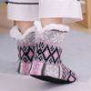 Мягкие флисовые носки-тапочки в полоску, зимние теплые носки, милые толстые термоноски для женщин