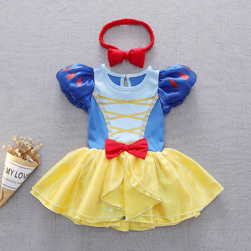Baby Girls' Halloween Costume - Short-Sleeved Pullover Romper with Mesh Skirt