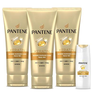 Pantene Keratin Extreme Damage Care Treatment 220 мл 3 шт + Шампунь 90 мл Набор, 1 набор