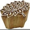Индийские деревянные штампы Lotus Printing Block Резные штампы ручной работы Декоративные блоки