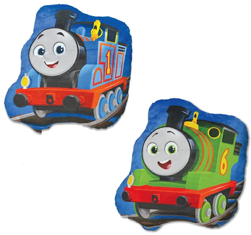 Ямани Томас Паровозик Перси Подушка Вырезная, 3D Плюшевая Игрушка для Декора Интерьера (Перси11414)