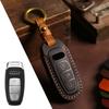 Genuine Leather Car Key Case Cover Fob Shell for A3 A4 B9 A6 C8 A7 S7 4K A8 D5 S8 Q7 Q8 SQ8 E-tron 20 18 2019 2020 2021