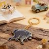 Decorative Key Ring 1/2/3Pcs Raccoon Keychain for Backpacks Golden Plated Car Ring Animal Shaped Charm Pendant Gift Lovers Keyring Pendant