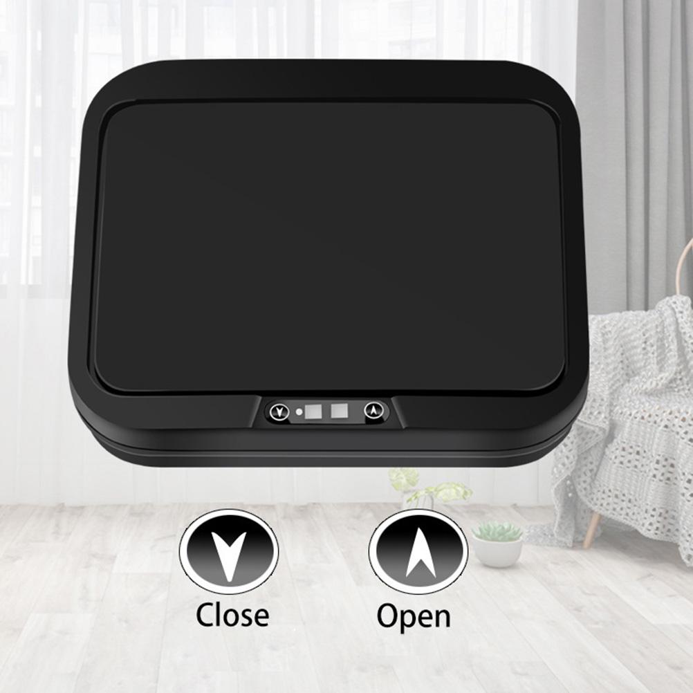 Индуктивный мусорный бак мусорное ведро автоматический умный датчик кухня ванная мусорное ведро мусорное ведро мусорное ведро без (черный)