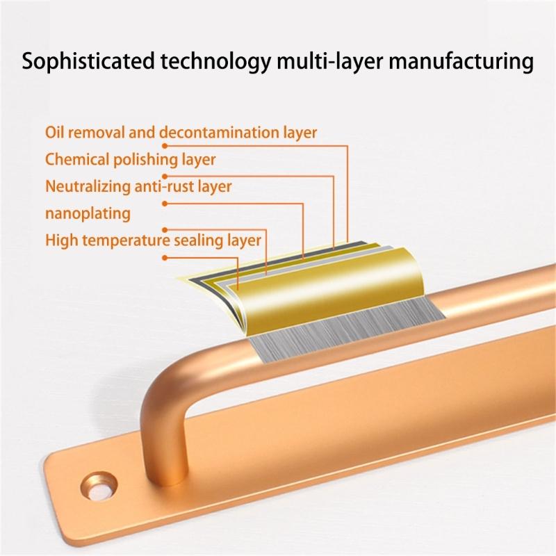 Pack of 2 Practical Sliding Door Handles Hole Center Aluminum Alloy with Mounting Screws for Indoor Outdoor Use