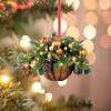 Garland Acrylic Christmas Pendant 2D Hanging Accessories Cartoon Hanging Basket Hanging  Gift