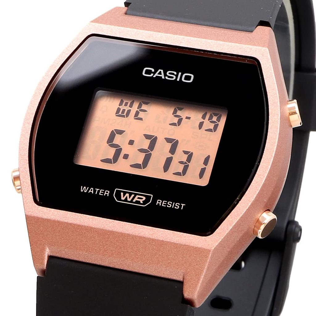 Casio Стандартные цифровые женские часы Casio BOX Overseas Модель Черный x Розовое золото [Casio] LW-204-1A [Товар]