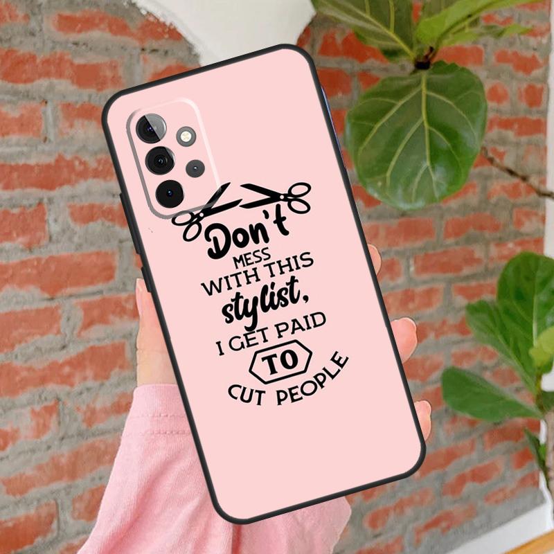 Barber Shop Hair Stylist Salon Phone Case For Samsung Galaxy A54 A34 A14 A55 A35 A25 A15 A52 A32 A12 A51 A71 A13 A33 A53