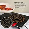 Thermochromic Silicone Induction Cooktop Protect Mat Heat Indicator Easy Clean Non-Slip Multi-Purpose Mat for Induction Cooktops Stove Protector