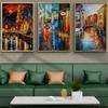 Nordic Landscape Oil Painting Water City Watercolor Art Canvas Painting Living Room Corridor Office Home Decoration Mural No Frame