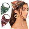 Ethnic Style Women Turban Floral Hair Bandana Breathable Head Kerchief Scarf Summer