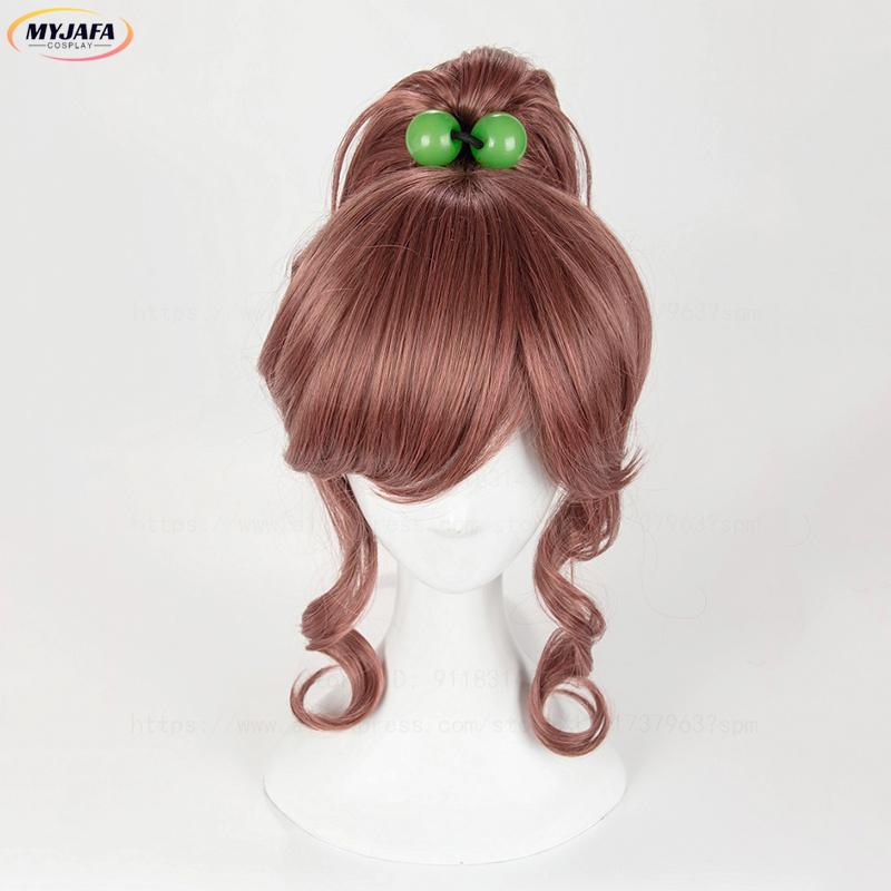 Высококачественный парик для косплея Sailor Jupiter, длинный, рыжий, коричневый, с челкой в виде хвоста, термостойкие синтетические волосы, парики в стиле аниме + шапочка для парика