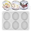 Silicone Coaster Resin Molds 6 Cavity Deep Round Epoxy Mold Large Reusable Silicone Coaster Molds for Resin Art DIY Craft Cups Mats