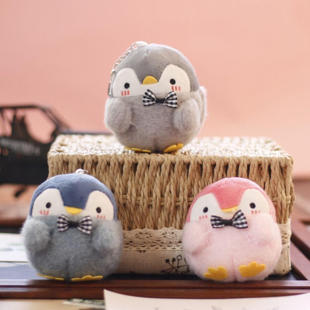 Кулон с мультяшным дизайном, кулон с пингвином, женский брелок для ключей в корейском стиле, пряжка для ключей, плюшевая цепочка для ключей
