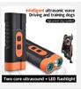 2025 Dual Head Ultrasonic Dog Repeller USB Rechargeable Dog Training Device High-Power Anti Bark Device with LED Flashlight