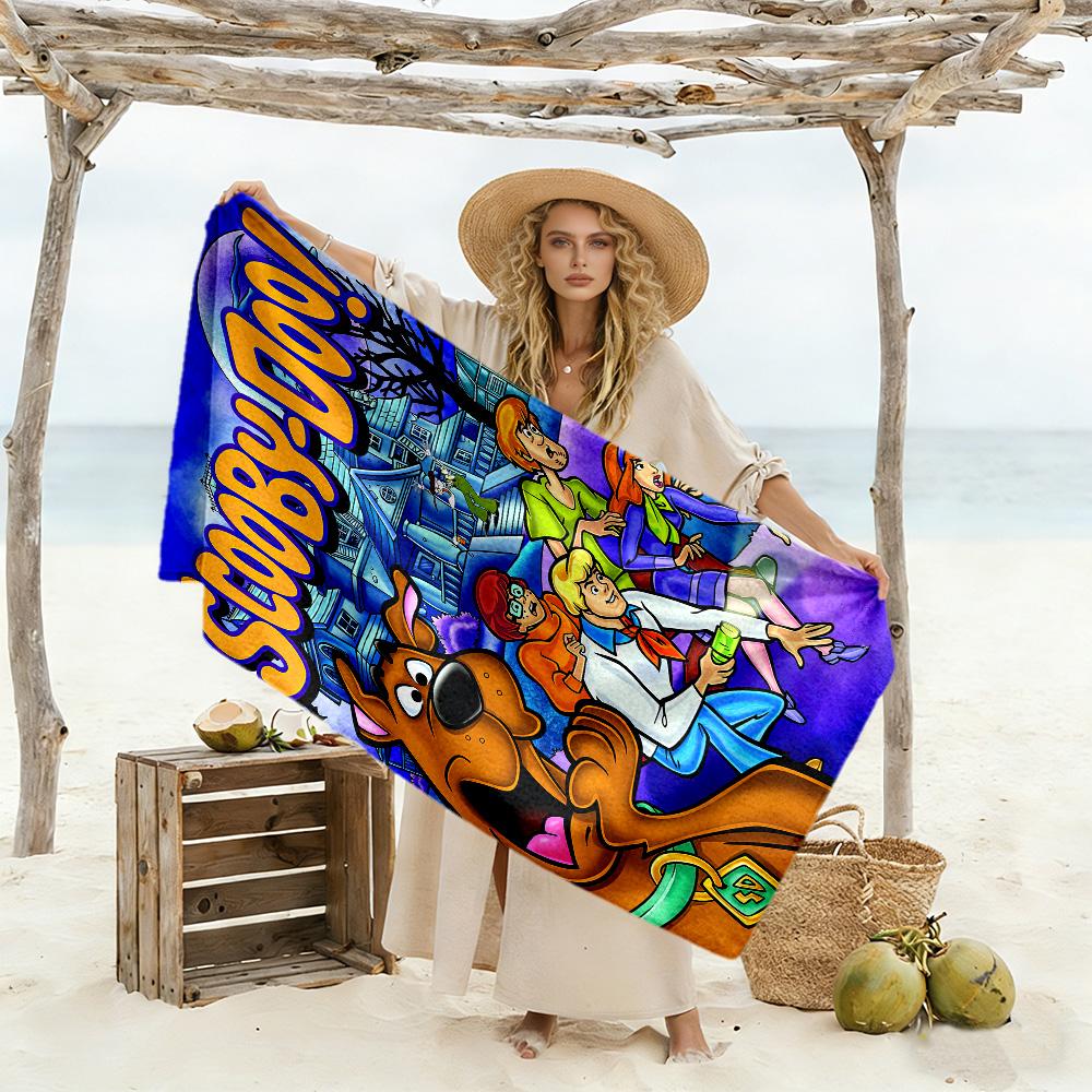 Scooby-doo Mystery Library soft beach towel Durable erfect for Travel Beach Swimming Vibrant Pattern Perfect Gift for Friends & Family