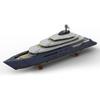 Набор строительных блоков "Мини-роскошная яхта" 1:200 Масштаб MOC Роскошная яхта Круизный лайнер Коллекционный демонстрационный набор для взрослых Строительство M