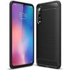 Protective Case - Xiaomi - Mi 9 - Durable TPU - Shockproof - Carbon Fiber - Black