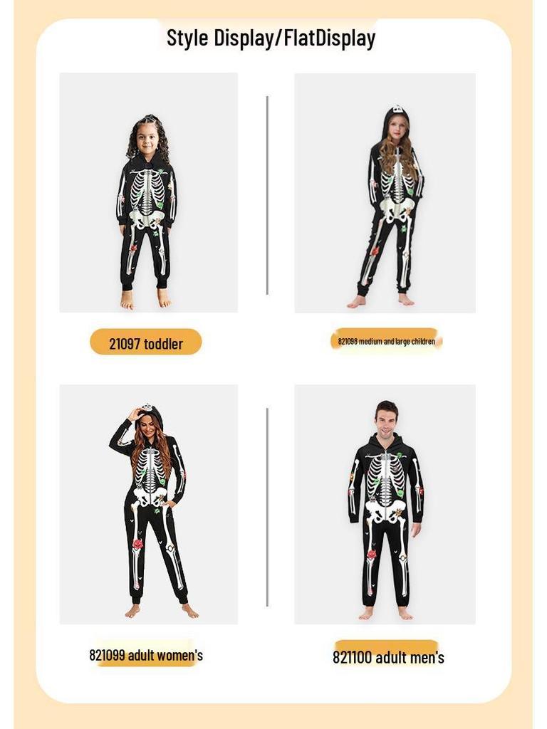 2025 Autumn/Winter Luminous Halloween Onesie Pajamas for Kids & Family