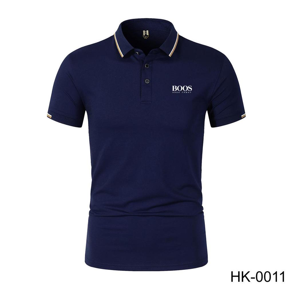 Весна/Лето Новая Хлопковая Рубашка Поло с Вышивкой и Воротником Поло для Мужчин и Женщин для Бизнеса и Отдыха