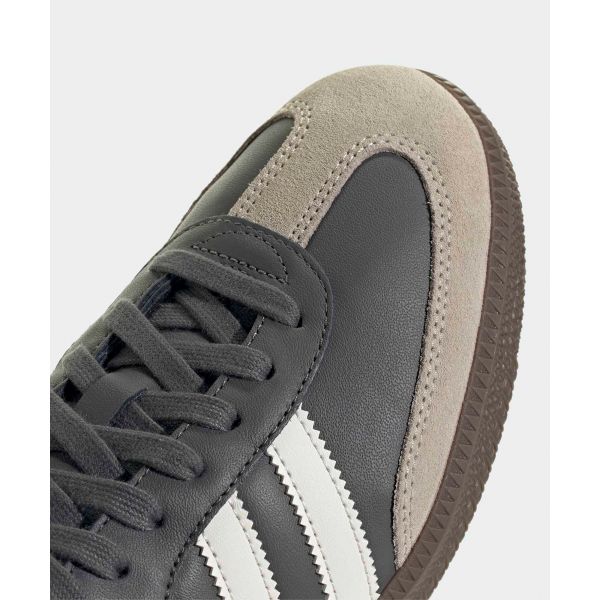 adidas Кроссовки унисекс Samba OG серые, основные белые, с резиновой подошвой, серые-пять JR0913