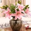 1 Pc 3 Heads Sweet Artificial Flower Fake Lily Floral Home Wedding Party Decor