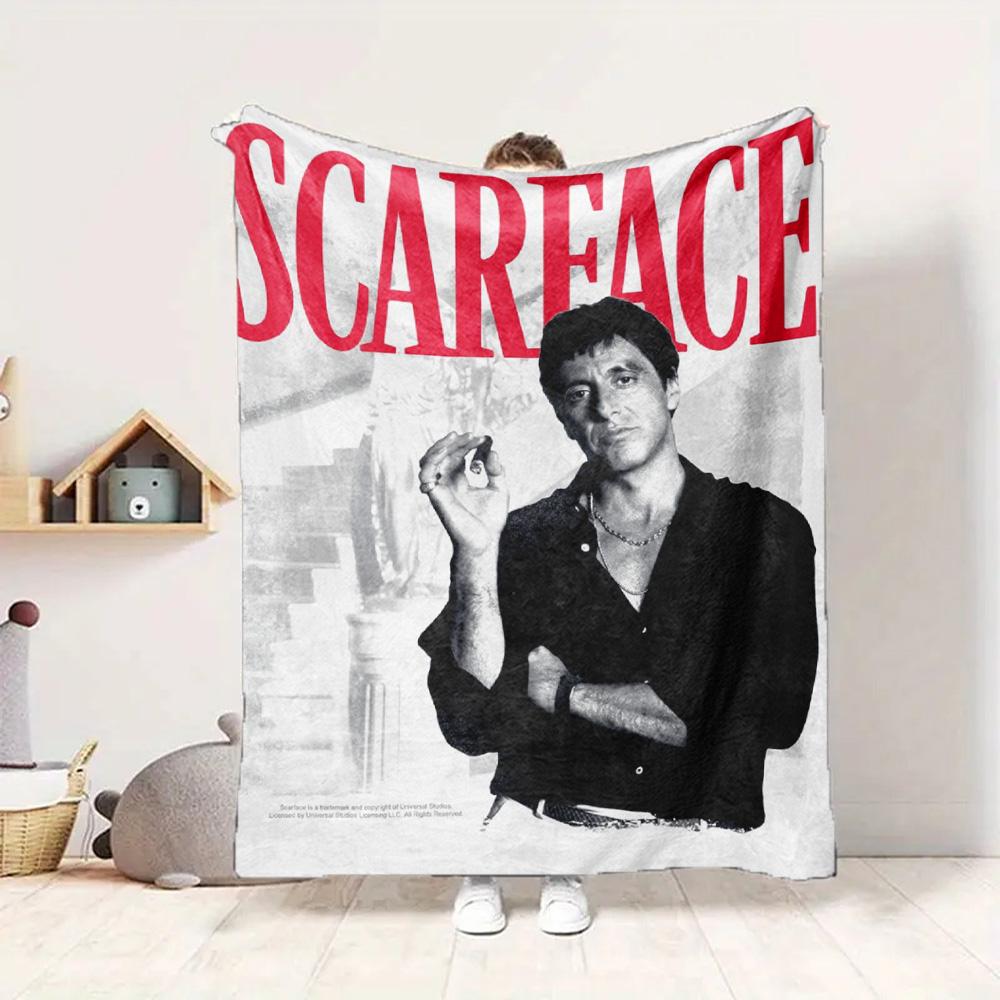 Scarface Legend Flannel Blanket Throw Blanket Soft Warm Sofa Bed Camping Home Decor Unique Christmas Gift C9211141