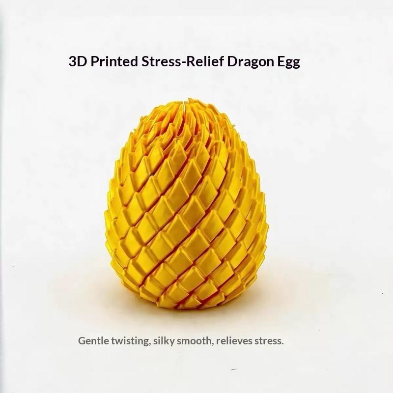 3D Printed Twisty Fidget Egg Portable Sensory Toy Stress Relief Desk Toy for Office Workers Kids Easter Basket Fillers