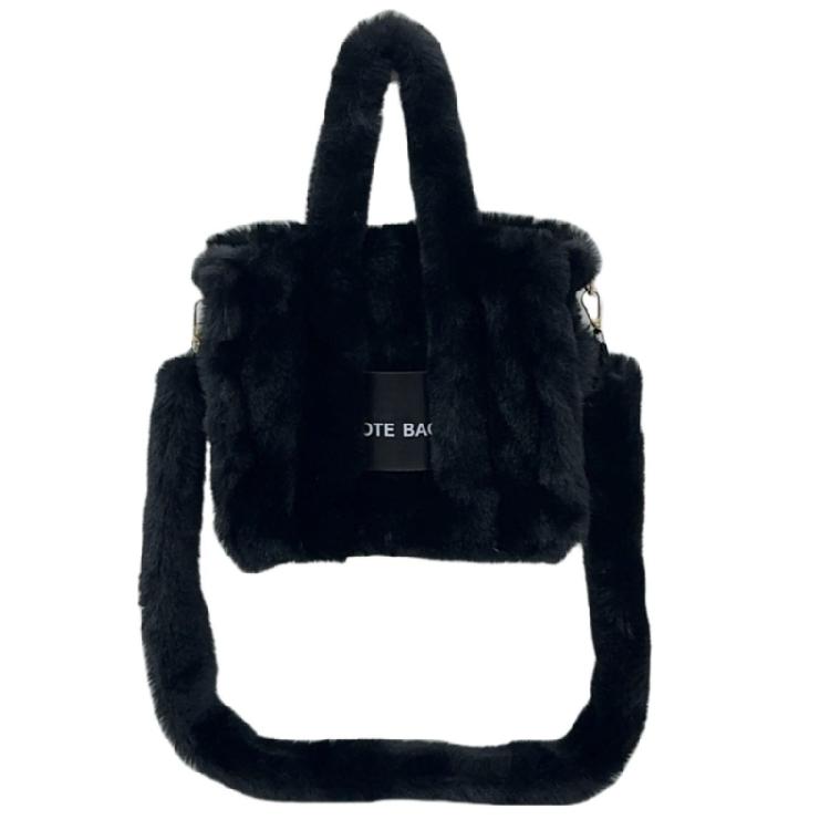 Женская сумка-тоут большой вместимости, женская плюшевая сумка-мессенджер, сумка через плечо