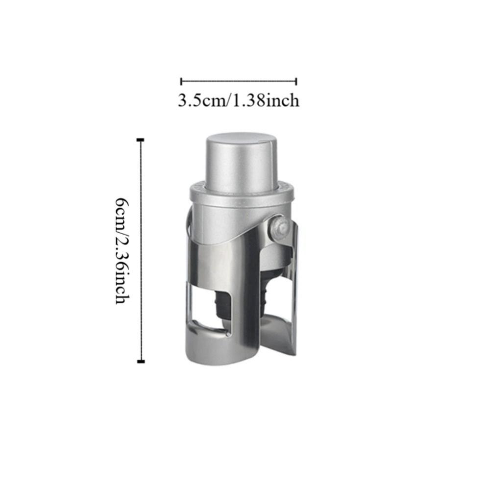2pcs Built-in Pressure Pump Vacuum Champagne Stopper with Time Stamp Dual-ear Design Champagne Sealer Preservation Reusable