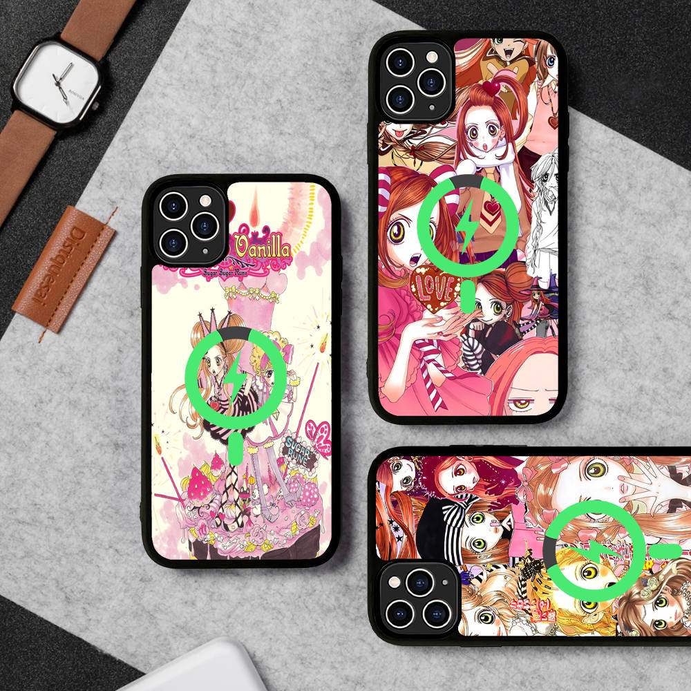 Аниме Сахарная Руна Для Магнитного Чехла Телефона Для IPhone 17 16 15 14 13 12 11 Plus Pro Max PC+TPU Чехол