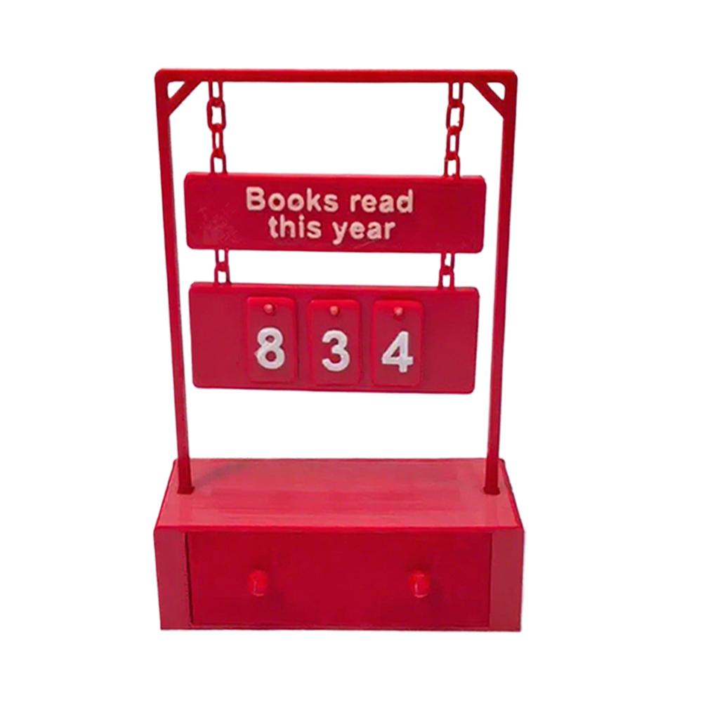 1 шт. Подвесной счетчик книг с цифрами Органайзер для офисного стола для работы, учебы, отслеживания прогресса чтения Стильные библиотечные настольные инструменты
