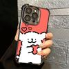 Кавайная Линия Щенка Милый Мягкий Чехол Для Телефона Для iPhone 15 16 17 Air 14 Pro Max 16E Plus 13 12 Mini Покрытие Противоударный Fundas