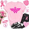 Womens T-Shirt Breast Cancer Pink Ribbon Tee Super Women Gifts Shirt Unisex Top