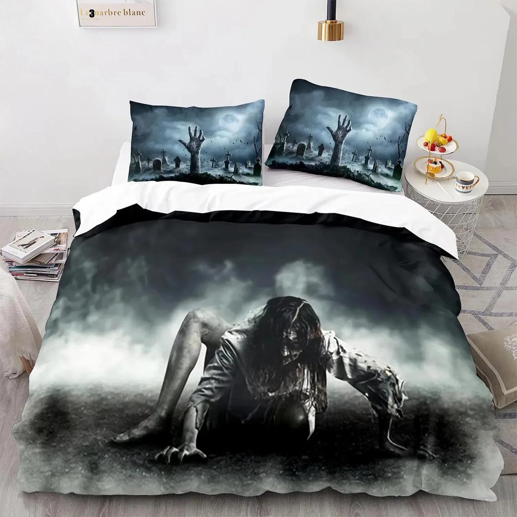Комплект постельного белья The Living Dead Single Twin Full Queen King Size Zombie Bed Set Aldult Kid Bedroom Duvetcover Sets 3D Anime 016