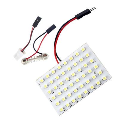 Автомобильный светодиодный потолочный светильник 1210 48 SMD T10 Адаптер для лампы Двухконтактный разъем Внутренний свет Лампа для чтения