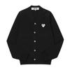 Comme Des Gar Ons Play White Heart Wappen V Neck Cardigan Ax N062 051