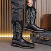 FashionSlip on Мужские мотоциклетные ботинки Брендовая мужская новая обувь для ходьбы Зимние мужские высокие ботинки на шнуровке Высокие кожаные повседневные туфли