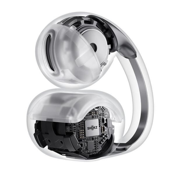 Shokz opendots one clip-on wireless earphones black