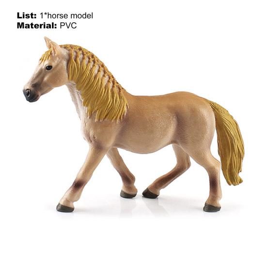 Miniature Horses Toy Detailed Texture High Simulation Decoration Accessories Farm Miniature Horses Animal Model Toy for Kids