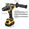 Household 80Nm Multifuctional 21V Electric Drill 2 Speed Control 3 Working Modes Stepless Speed