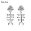 Женские серьги из медного сплава с цирконом Lindon - Серьги-подвески в подарок на свадебную вечеринку