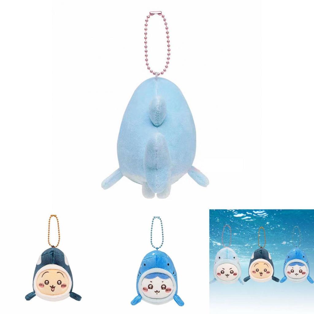 Милый плюшевый брелок-мишка в японском стиле в костюме кита