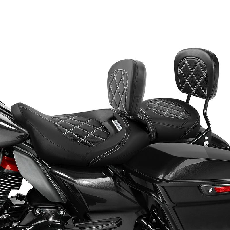 Подушка спинки сиденья водителя и пассажира мотоцикла для Harley Touring Electra Glide Road Glide 2009-2024
