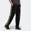 Adidas Велюровые брюки Originals Clover с полосатым вышитым логотипом, мужские брюки, черные HR3443