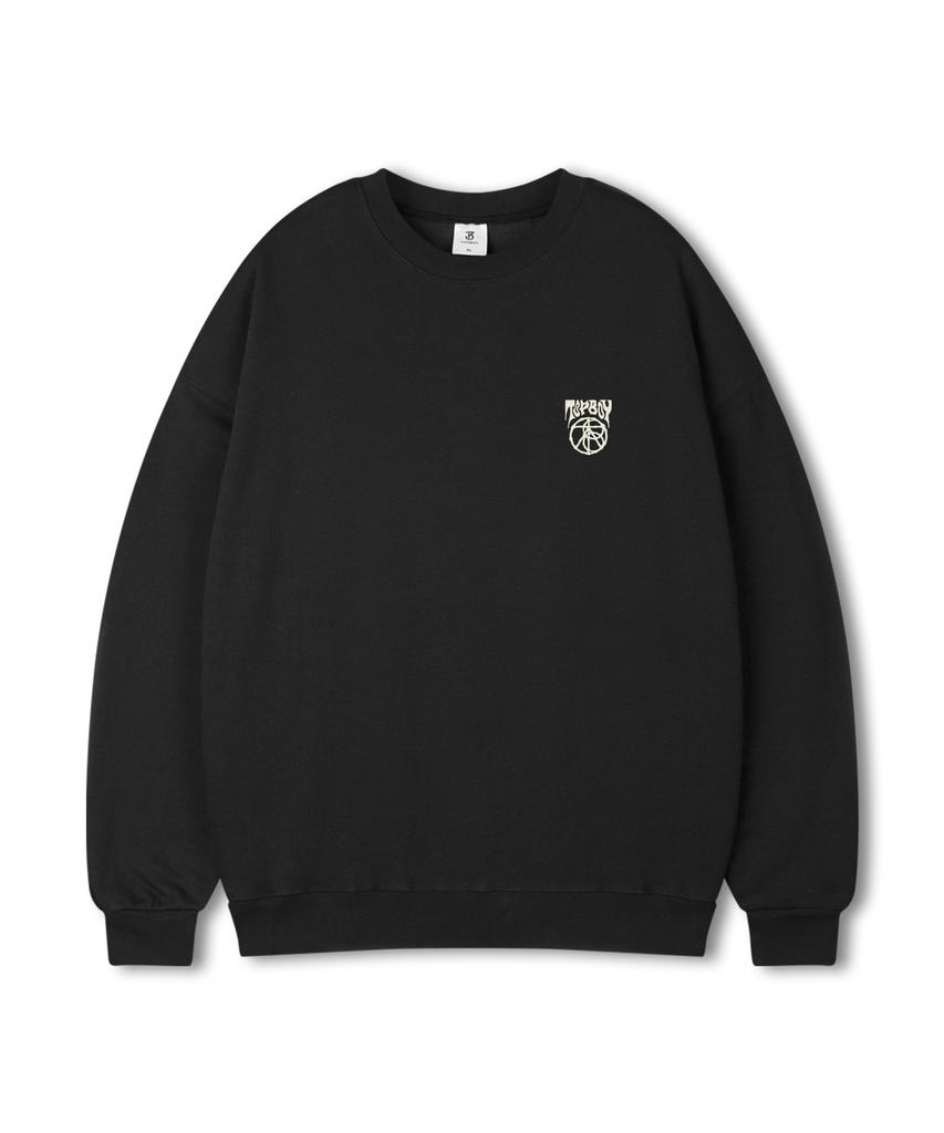 TOPBOY Spiral Oversized Printed Sweatshirt